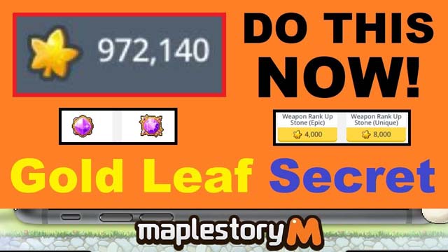 How To Get A Bunch Of Gold Leaves Quickly And Simply In Maplestory M - roblox the conquerors 3 how to get gold
